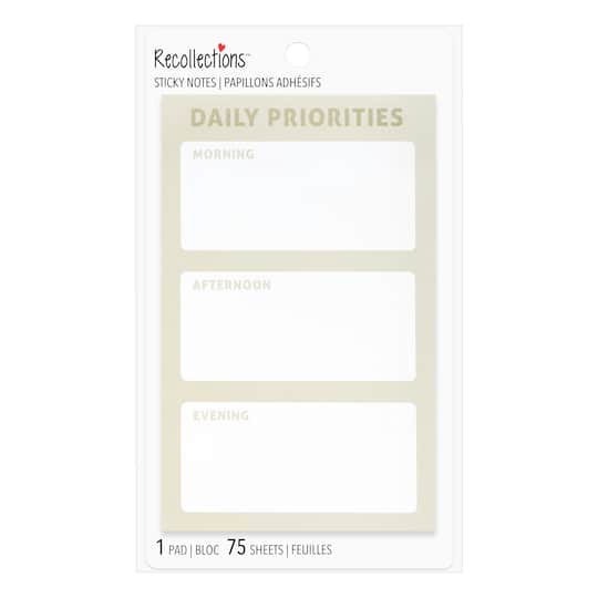 Daily Priorities Planner Sticky Notes by Recollections™